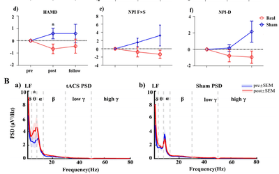 Effects of 40 Hz Transcranial Alternating Current Stimulation on Cognitive Changes and Neural Markers in Alzheimer's Disease: A Randomized, Double Blind, Sham Controlled Trial