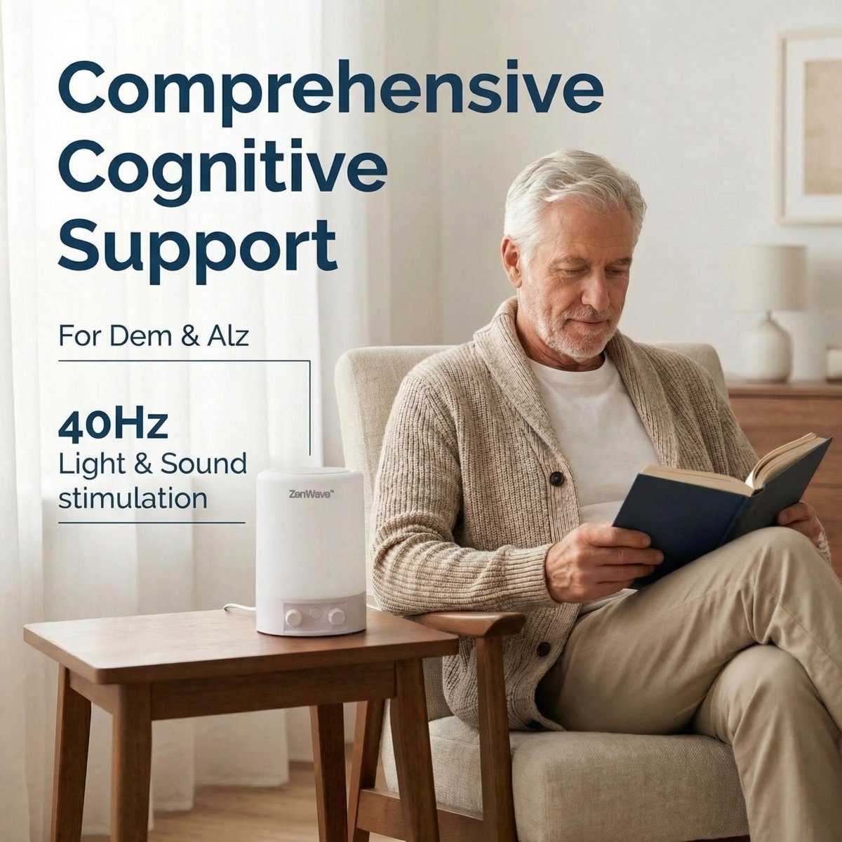 ZenWave Z1 - Precision 40Hz Gamma Sound & Light Wave Generator - ZenWave Precision 40Hz